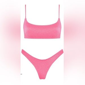RARE Hot pink TRIANGL bikini size small